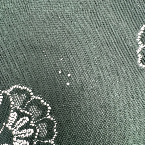 Vintage Green Lace Placemats & Table Runners Set 5 Floral Scalloped Decor - Picture 16 of 16